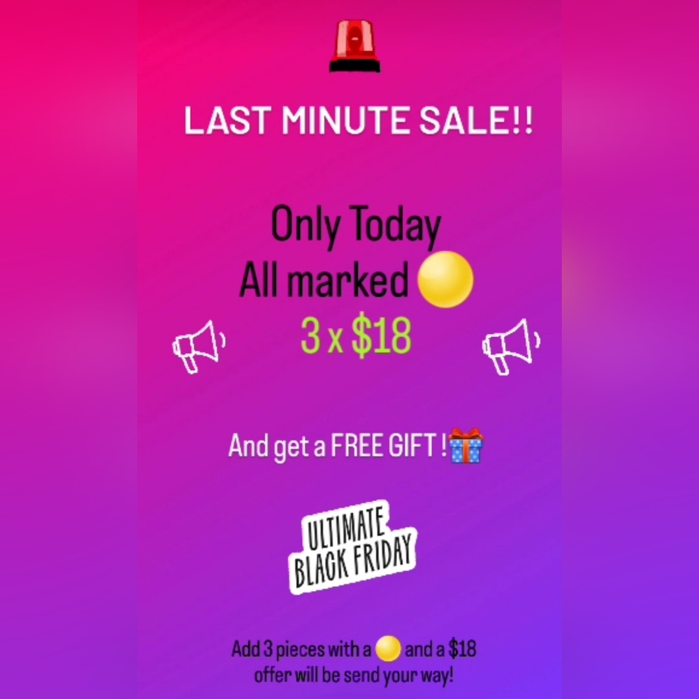 LAST MINUTE SALE!!!